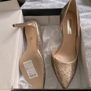 I.N.C. Rhinestone Pumps - Champagne Nude